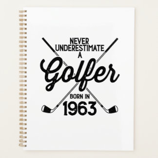 60 Year Old Golfer Golfing 1963 Golfer's 60th Planner
