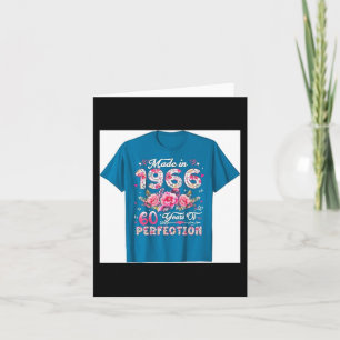 60 Year Old Made in 1966 Floral 60th Birthday Card