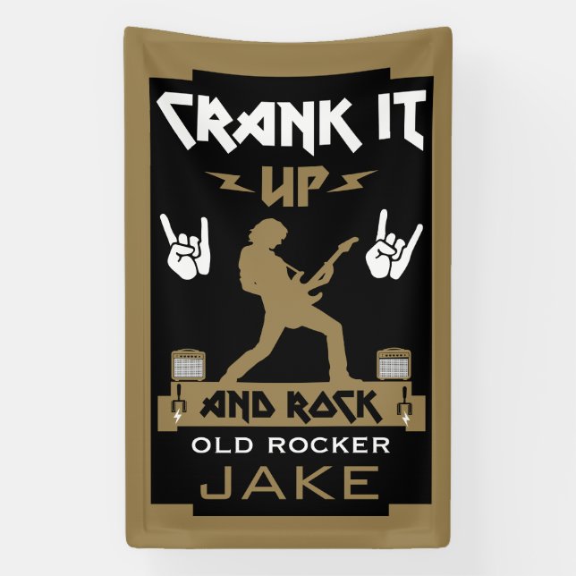 60 Year Old Rockers Birthday Banner (Vertical)