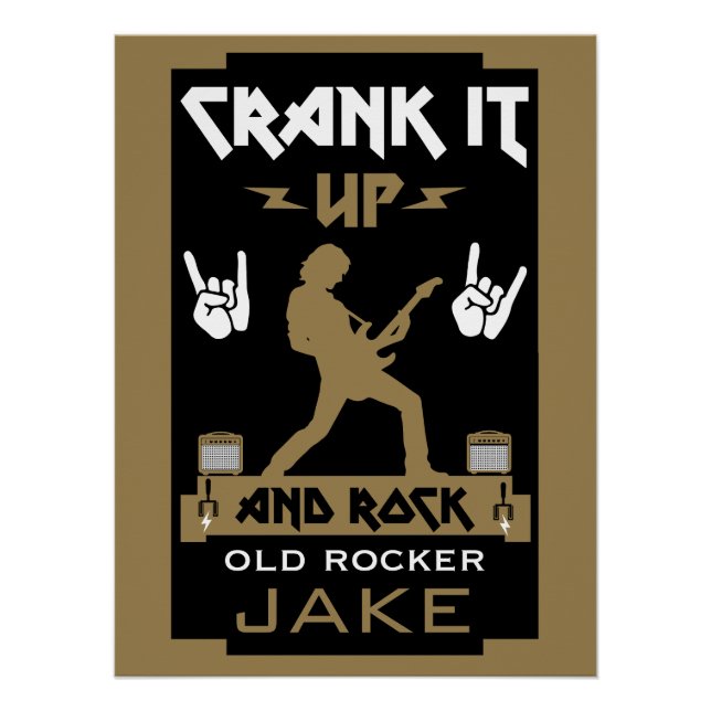 60 Year Old Rockers Birthday Poster (Front)