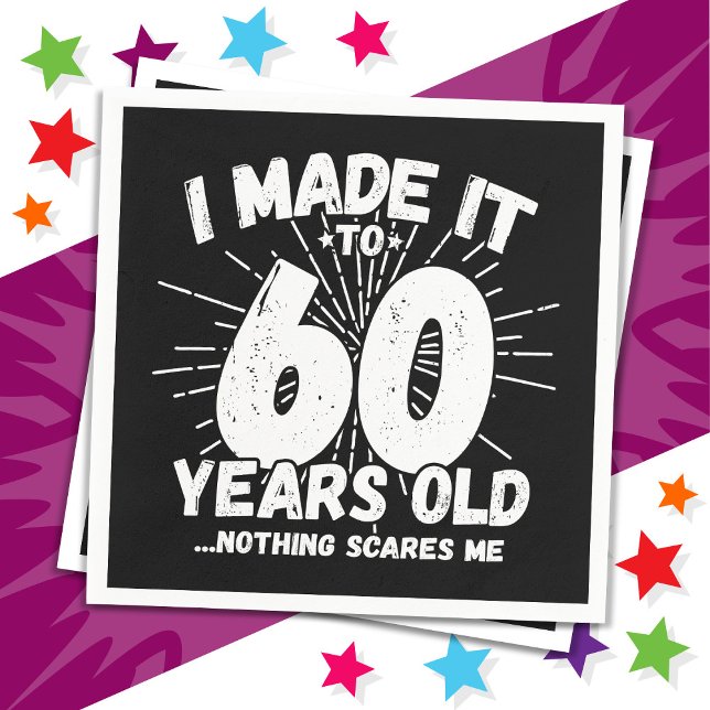 60 Year Old Sarcastic Meme Funny 60th Birthday Napkin (Creator Uploaded)