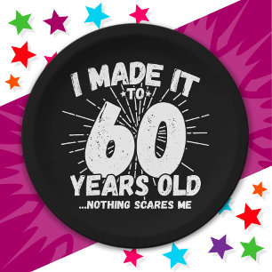 60 Year Old Sarcastic Meme Funny 60th Birthday Paper Plate