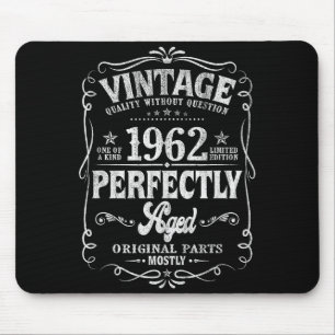 60 Year Old Vintage 1962 60th Birthday Gift Made I Mouse Mat