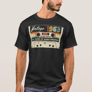 60 Year Old Vintage 1963 60th Birthday Cassette T-Shirt