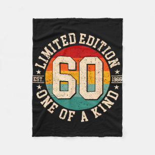 60 year old vintage 1966 limited edition 60th fleece blanket