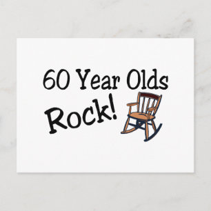 60 Year Olds Rock (Rocking Chair) Postcard