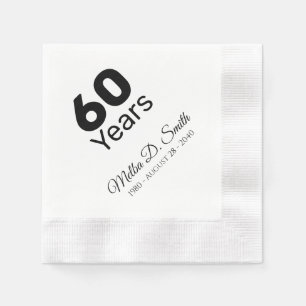 60 Years Anniversary Party  Napkin
