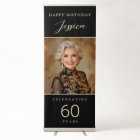 60 Years Birthday Black & Gold Photo