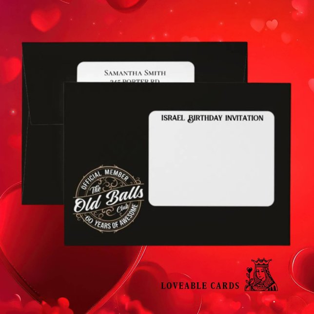 60 Years Birthday Invitation Envelope (Stunning 60 Years Birthday Invitation Envelope Design!)