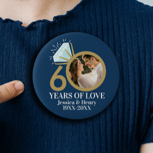60 years diamond anniversary ring photo 3 cm round badge