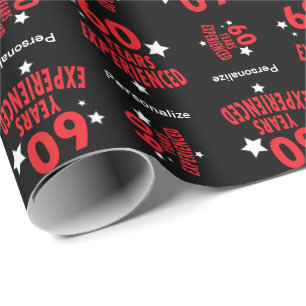 60 Years Experienced Personalise Birthday Wrapping Paper