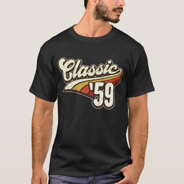 60 Years Old 60th Birthday Gift with Retro Graphic T-Shirt (Front)