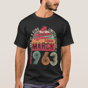 60 Years Old 60th Birthday  Vintage Retro March 19 T-Shirt