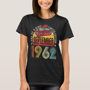 60 Years Old  Awesome September 1962 60th Birthday T-Shirt