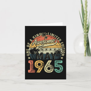 60 Years Old Awesome Since May 1965 60th Birthday Card