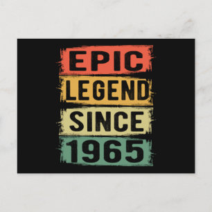 60 Years Old Bday 1965 Epic Legend 60th Birthday Postcard