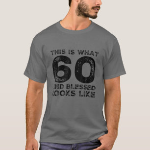 60 Years Old Blessed 60Th Birthday Party Christian T-Shirt