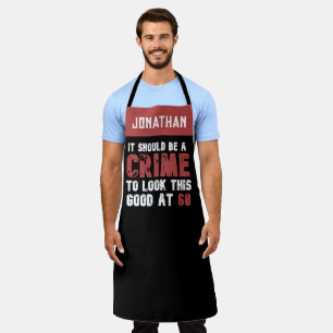60 Years Old Funny 60th Birthday Distressed Apron