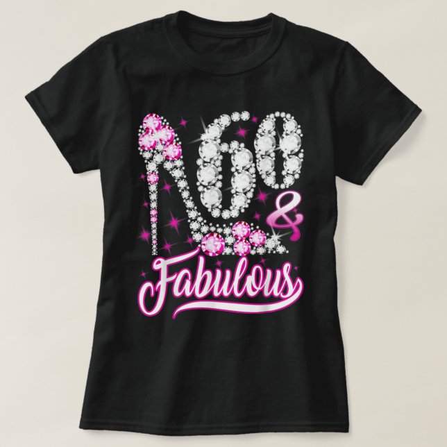 60 Years Old Gifts 60 & Fabulous 60th Birthday Pin T-Shirt (Design Front)