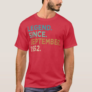 60 Years Old Gifts Legend Since September 1962 60t T-Shirt