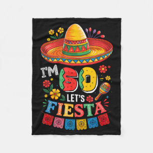 60 years old let's fiesta 60th birthday mexico 5 fleece blanket