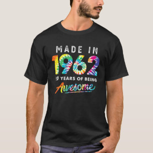 60 Years Old Tie Dye 60Th Birthday Men Women Made T-Shirt