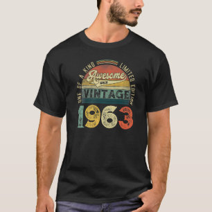 60 Years Old Vintage 1963 60th Birthday 37 T-Shirt