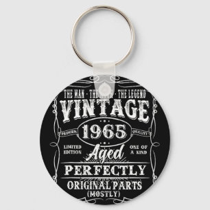 60 Years Old Vintage 1965 Man Myth Legend 60th Bir Key Ring