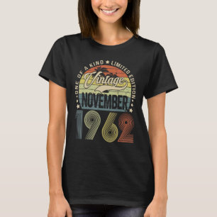 60 Years Old Vintage November 1962 60th Birthday M T-Shirt