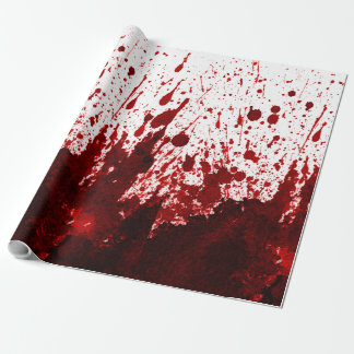 60lb Wrapping Paper Roll Blood Splatter Vampire Go
