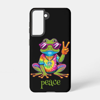 60s 70s Hippy Hippie Peace Frog Samsung Galaxy Case