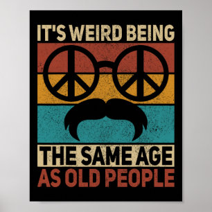 60s 70s Outfit Hippie Dad Birthday Grandpa Fathers Poster