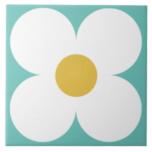 60s 70s retro flower tile
