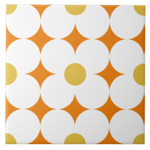 60s 70s retro flower tile