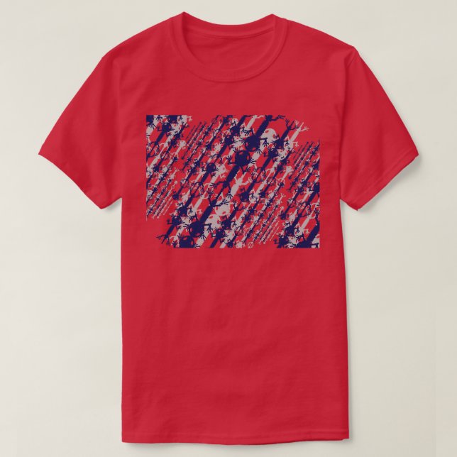 60s and 70s style Axolotl Diagonal Line Pattern T-Shirt (Design Front)