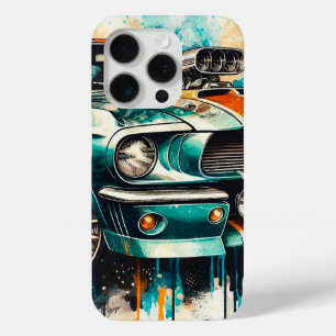 60s car iPhone 15 pro case