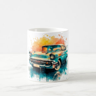 60s car coffee mug