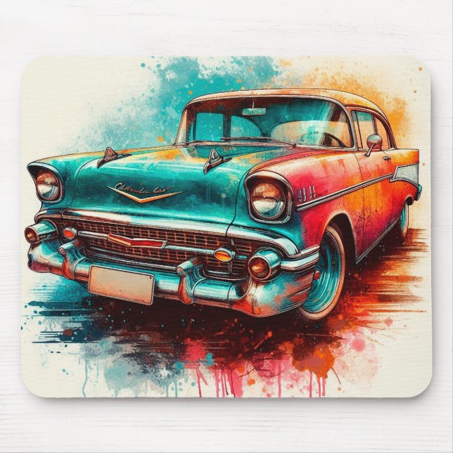 60s car mouse mat (Front)