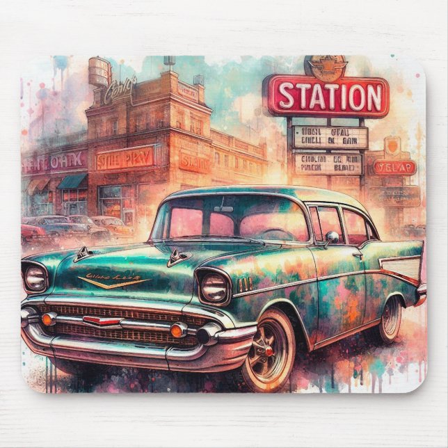 60s car mouse mat (Front)