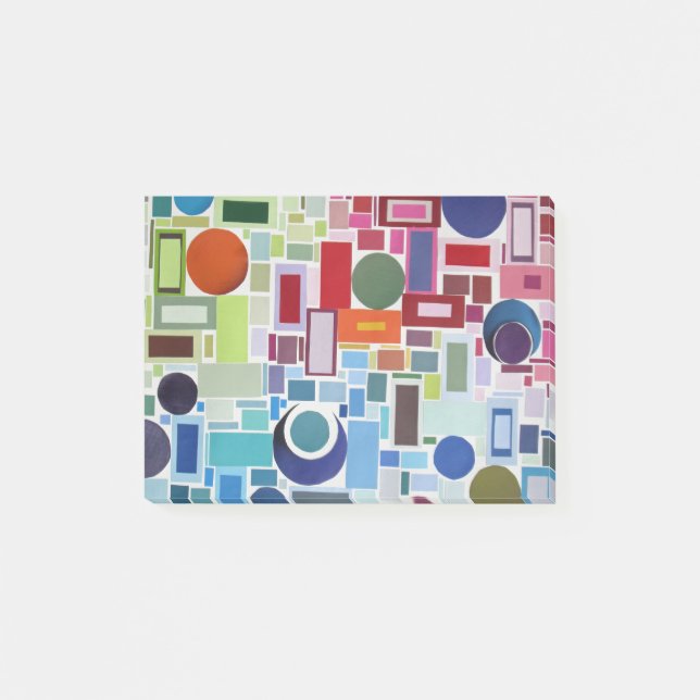 60's Disco Retro Mosaic Collage Abstract Post-it Notes (Front)