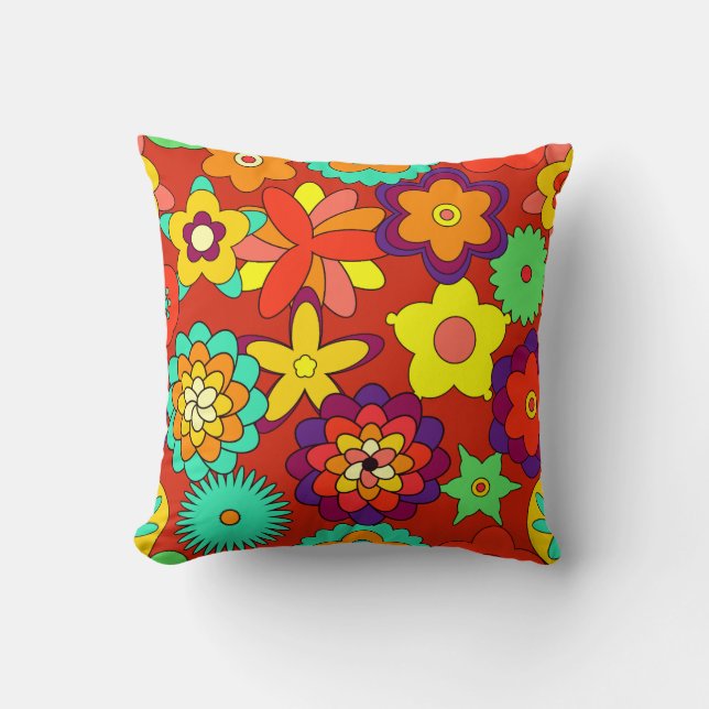 60s Flower Power Cushion (Front)
