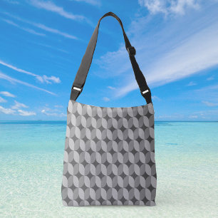 60s Mono Patterned Medium Crossbody Bag