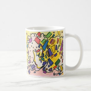 60s Peter Max colourful watercolor confitti profil Coffee Mug