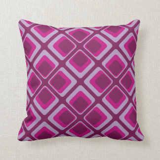 60's pink and purple squares cushion