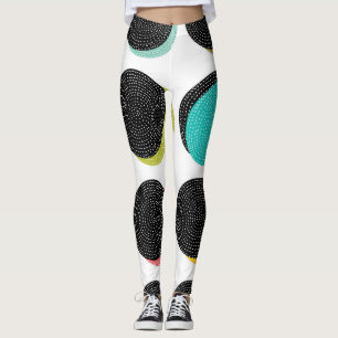 60s Polka Dots: Decorative Vintage Cheer. Leggings