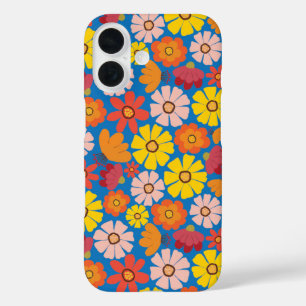 60s Retro Blue Summer iPhone 16 Case