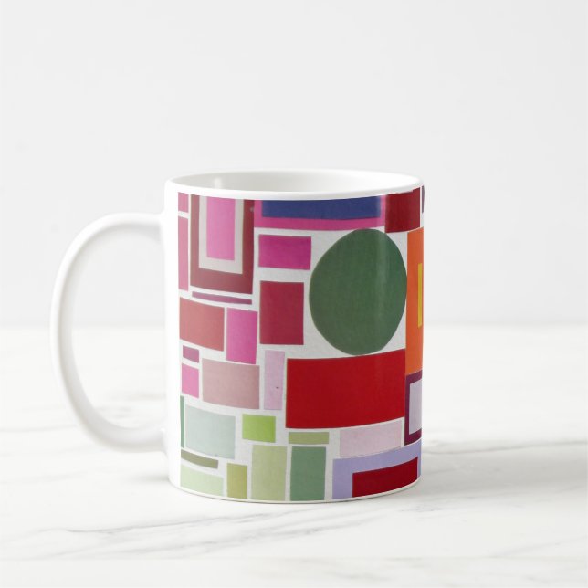 60's Retro Disco Colour Chart Collage tea or Coffee Mug (Left)