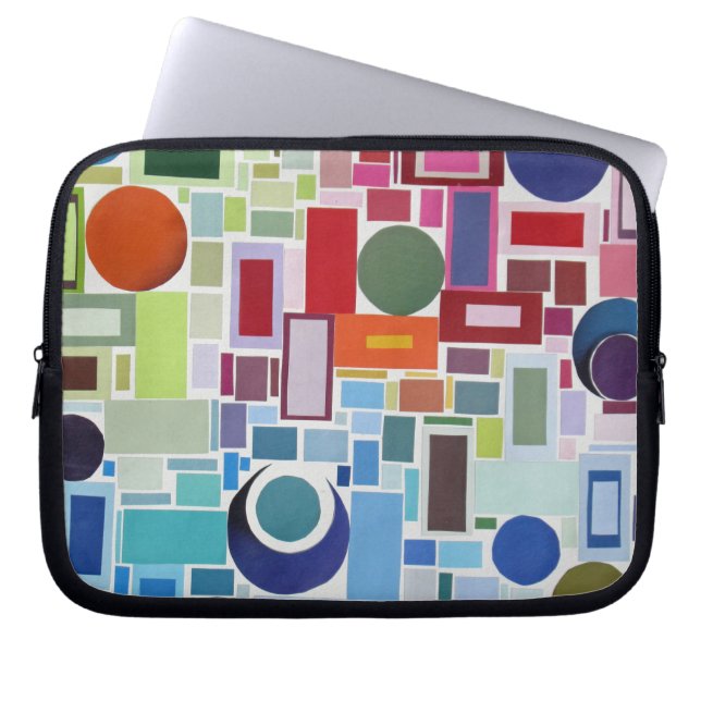 60's Retro Disco Colour Collage Mosaic Abstract Laptop Sleeve (Front)