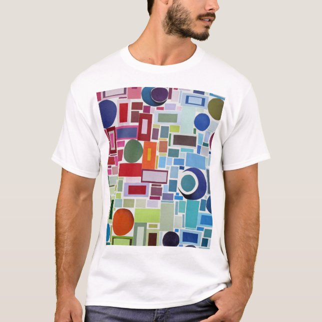 60's Retro Geometric Psychedelic Collage T-Shirt (Front)