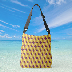 60s Retro Patterned Crossbody Bag